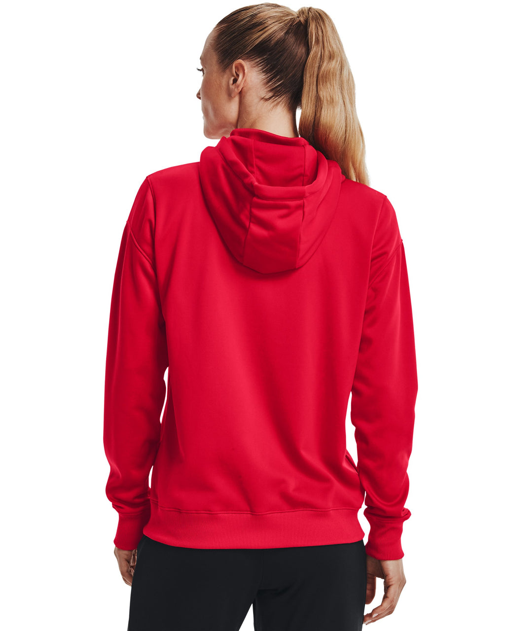 Under Armour Women's Storm Fleece Full Zip Jacket in Red - back on model
