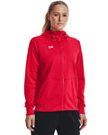 Under Armour Women's Storm Fleece Full Zip Jacket in Red - front on model