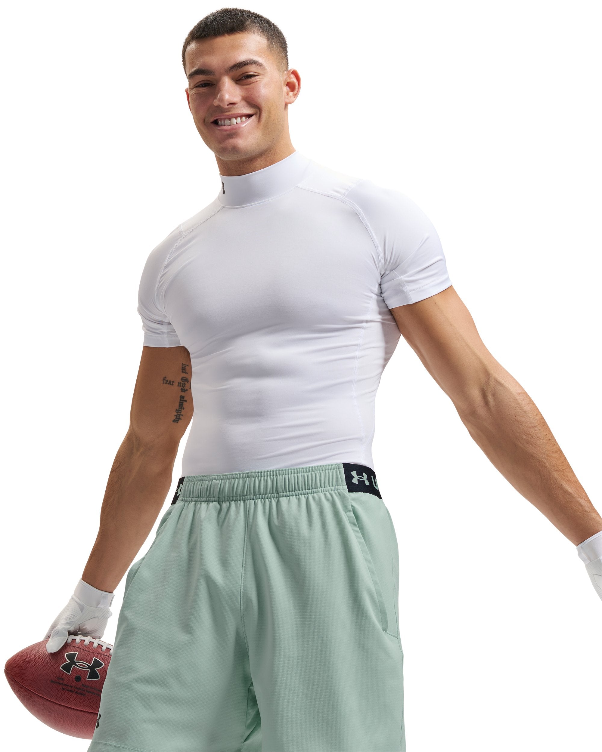 Under Armour Men's HeatGear Compression Mock Short Sleeve