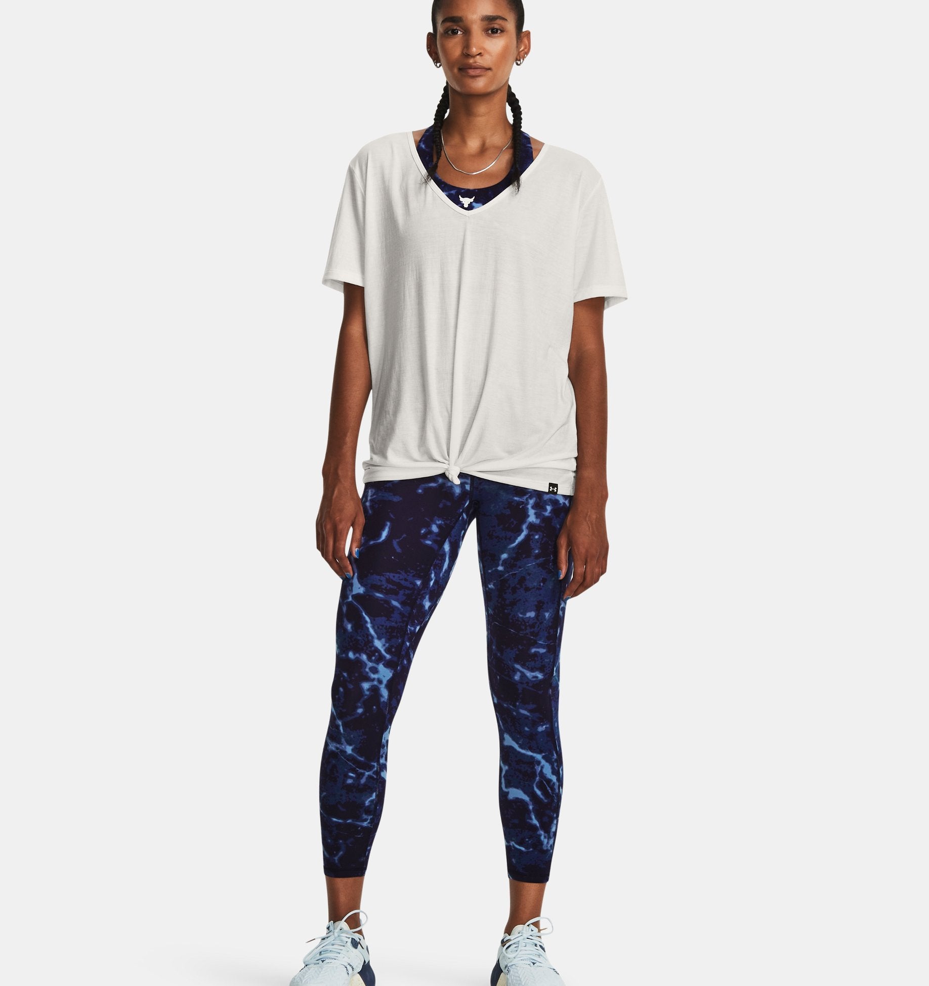 Under Armour Women's Project Rock Crossover Lets Go Printed Ankle Leggings  – Ernie's Sports Experts
