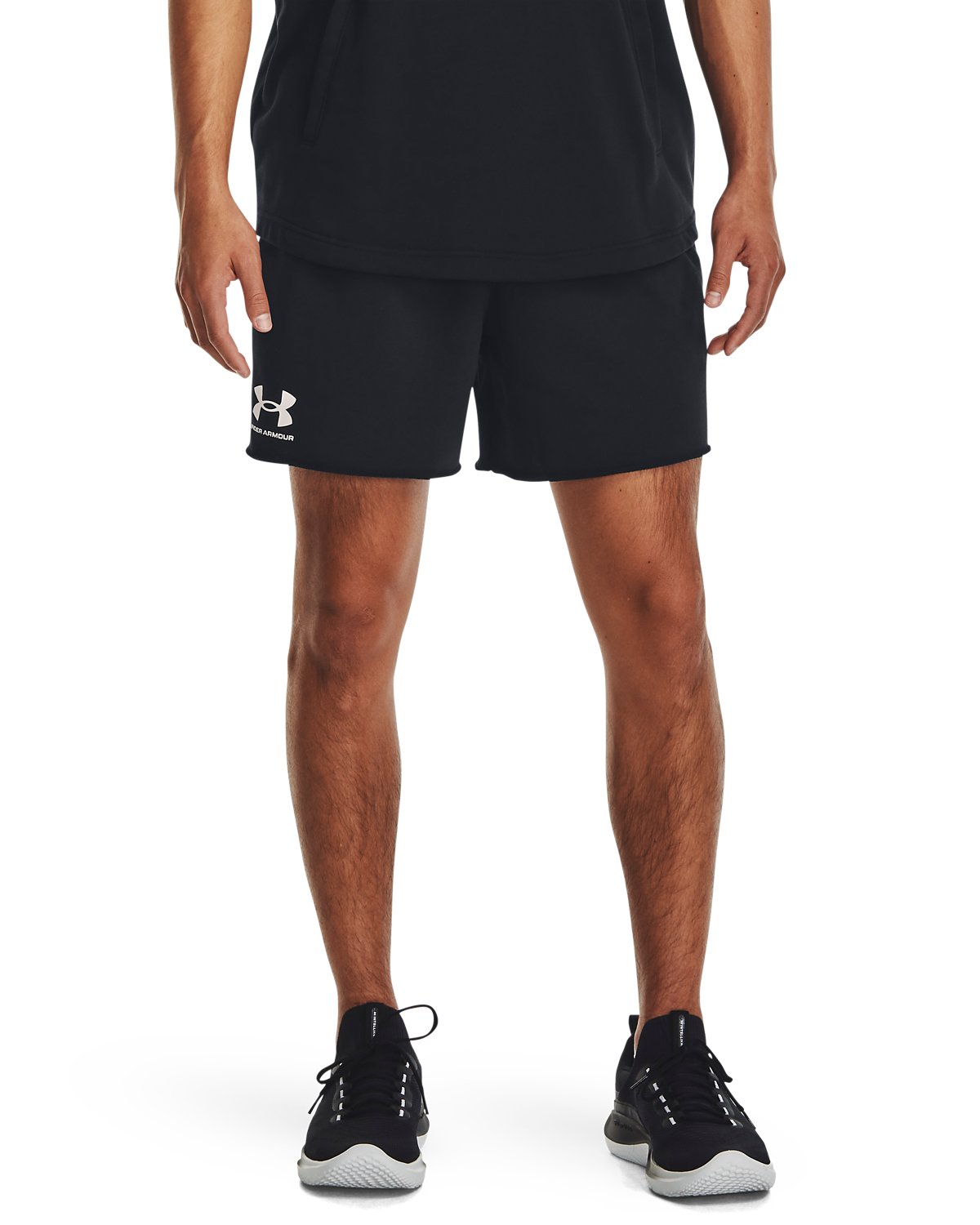 Under Armour Rival Terry 6 inch Short, black, front