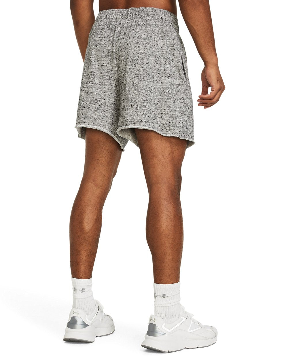 UA Rival Terry 6 inch Short - Onyx White, back