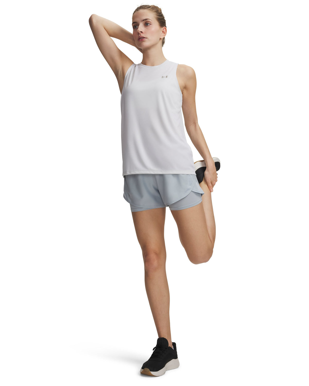 Under Armour Women's Fly-By 2-in-1 Shorts - BLUE FOG FSF