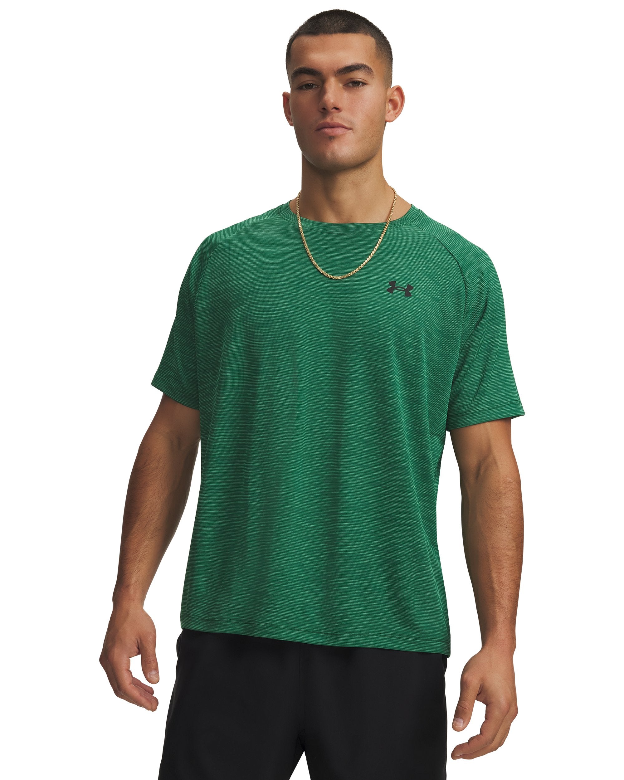 Under Armour Men's Tech Textured Short Sleeve CAMPUS IVY