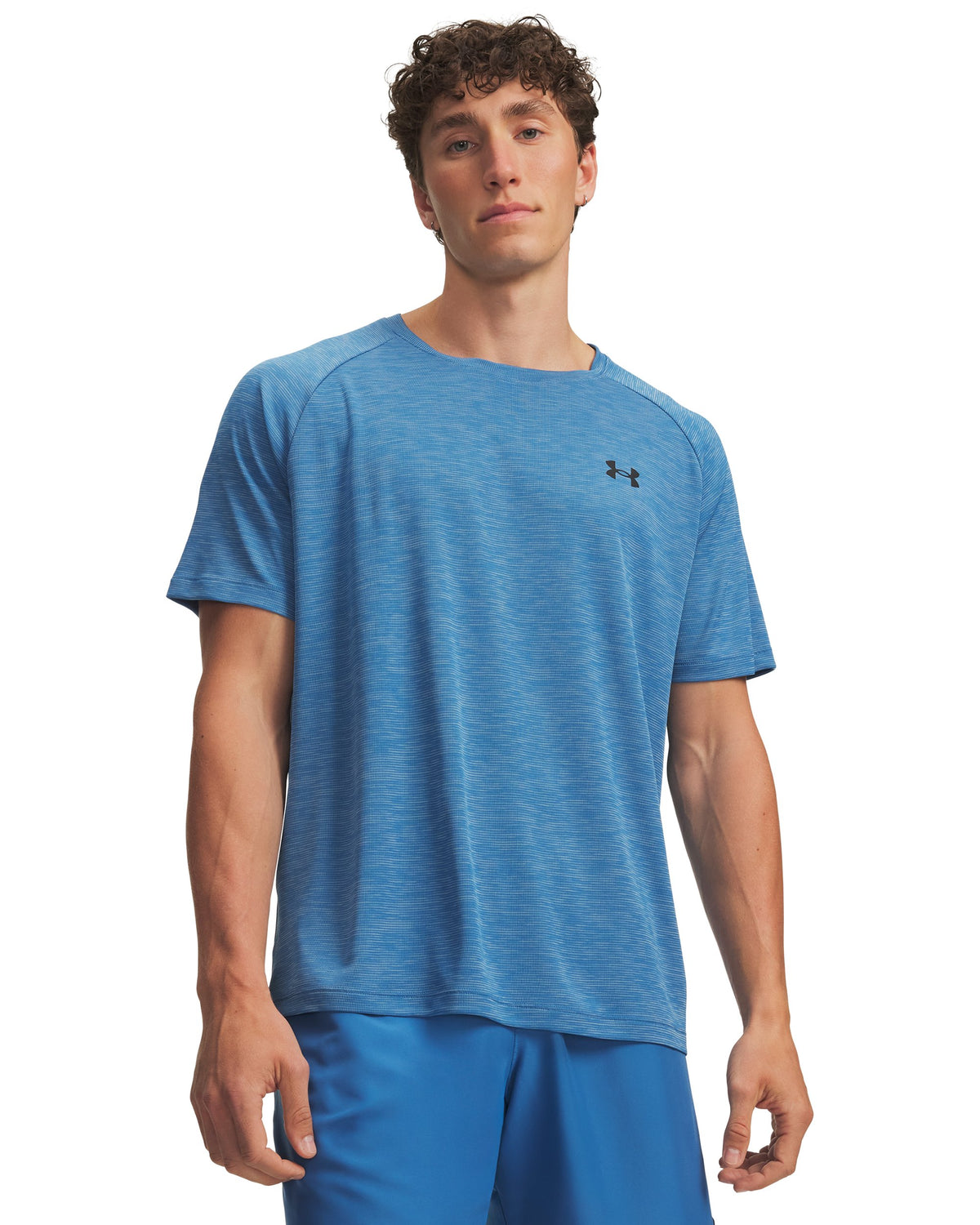 Under Armour Men's Tech Textured Short Sleeve AEGEAN BLUE