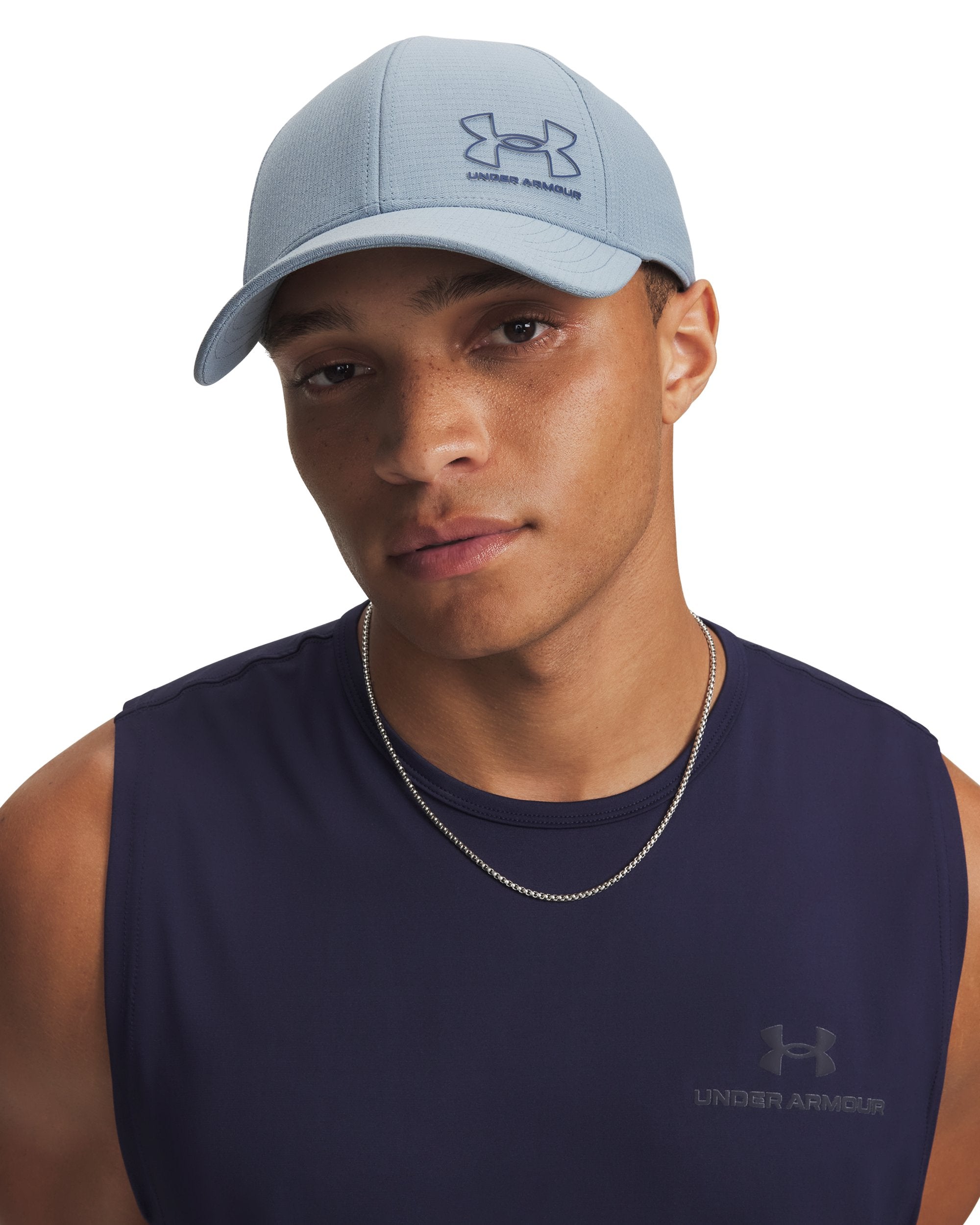 Under Armour Men's ArmourVent Low Stretch Fit Cap BLUE WIND