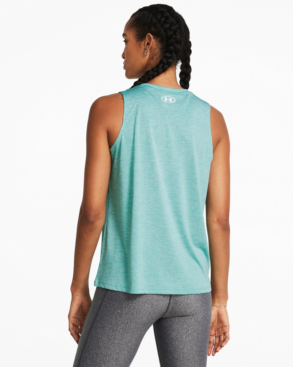UA Tech Twist Tank Top - Silica Green, back