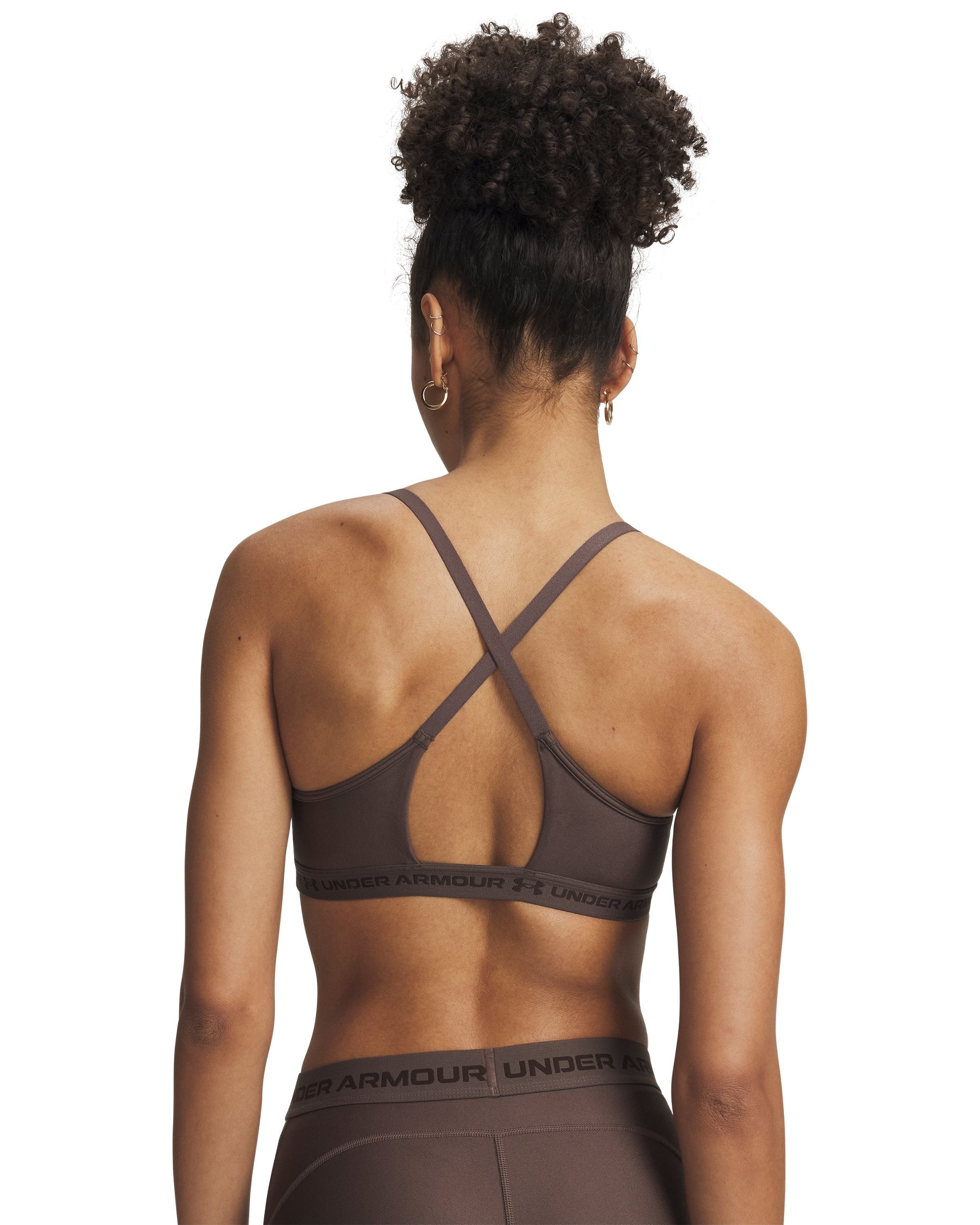 UA Women's Crossback Low Sports Bra Peppercorn back