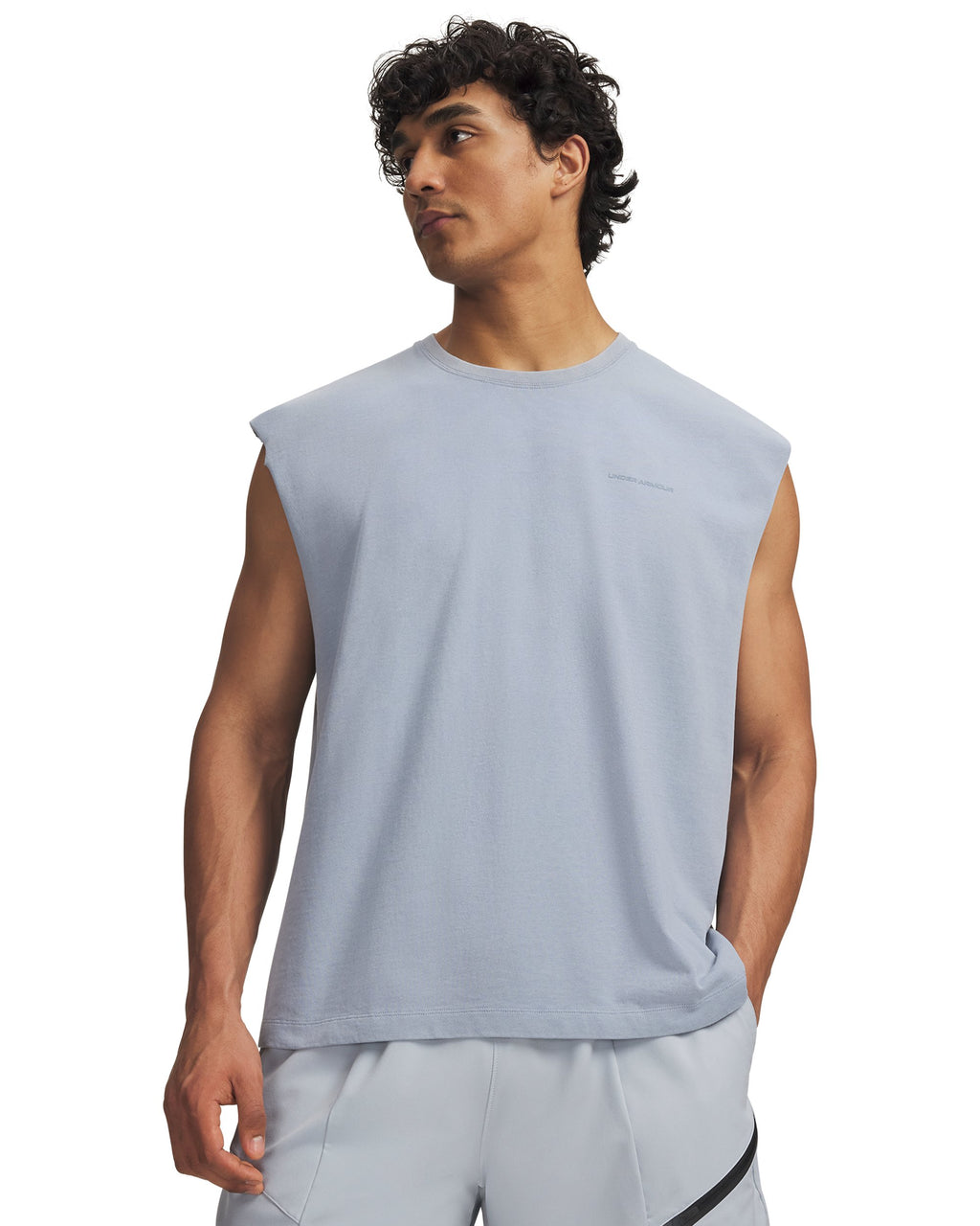 Under Armour Men's Icon Heavyweight Cotton Tank BLUE WIND