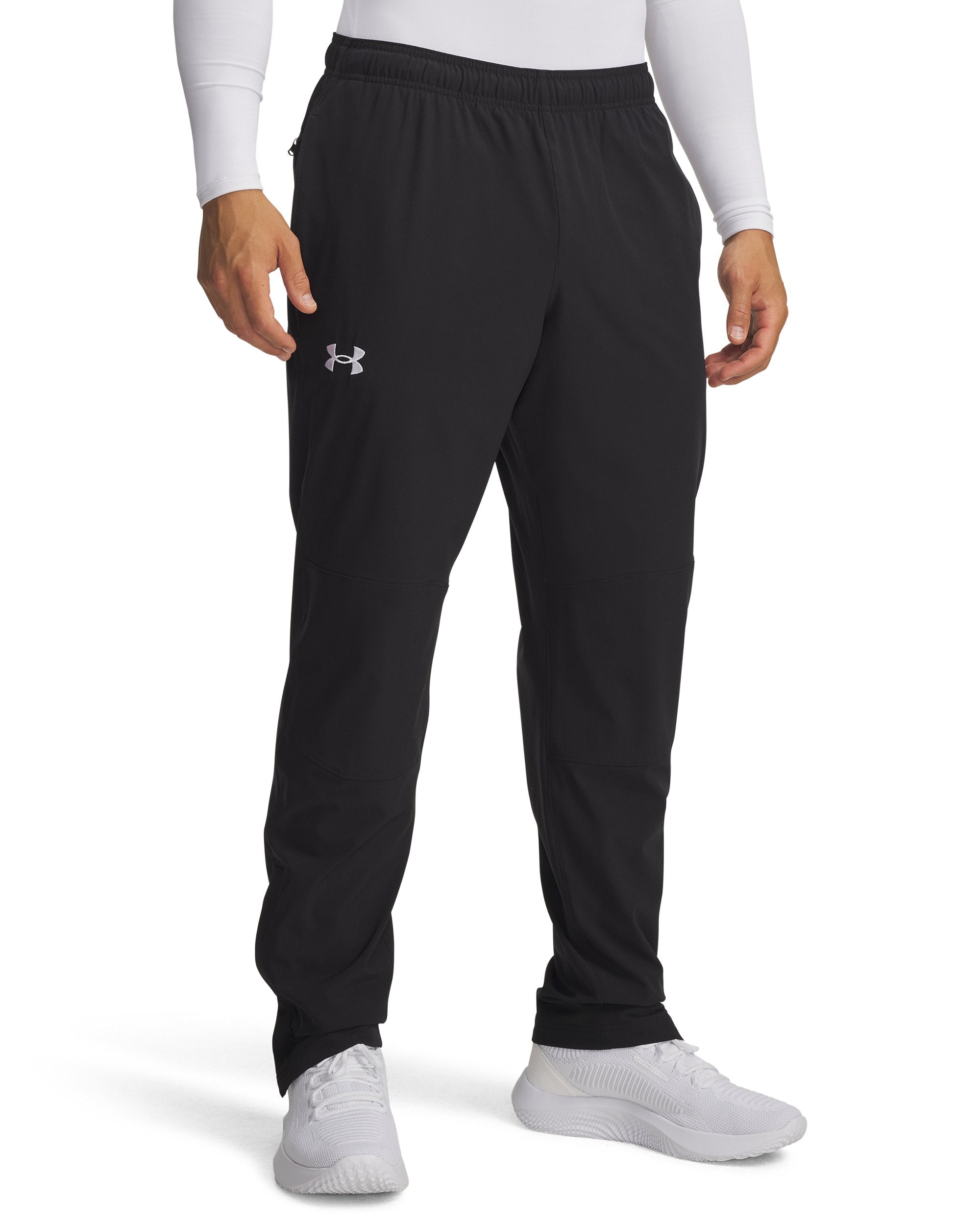 Under Armour Hockey Warm Up Men's Pants Black/White - front