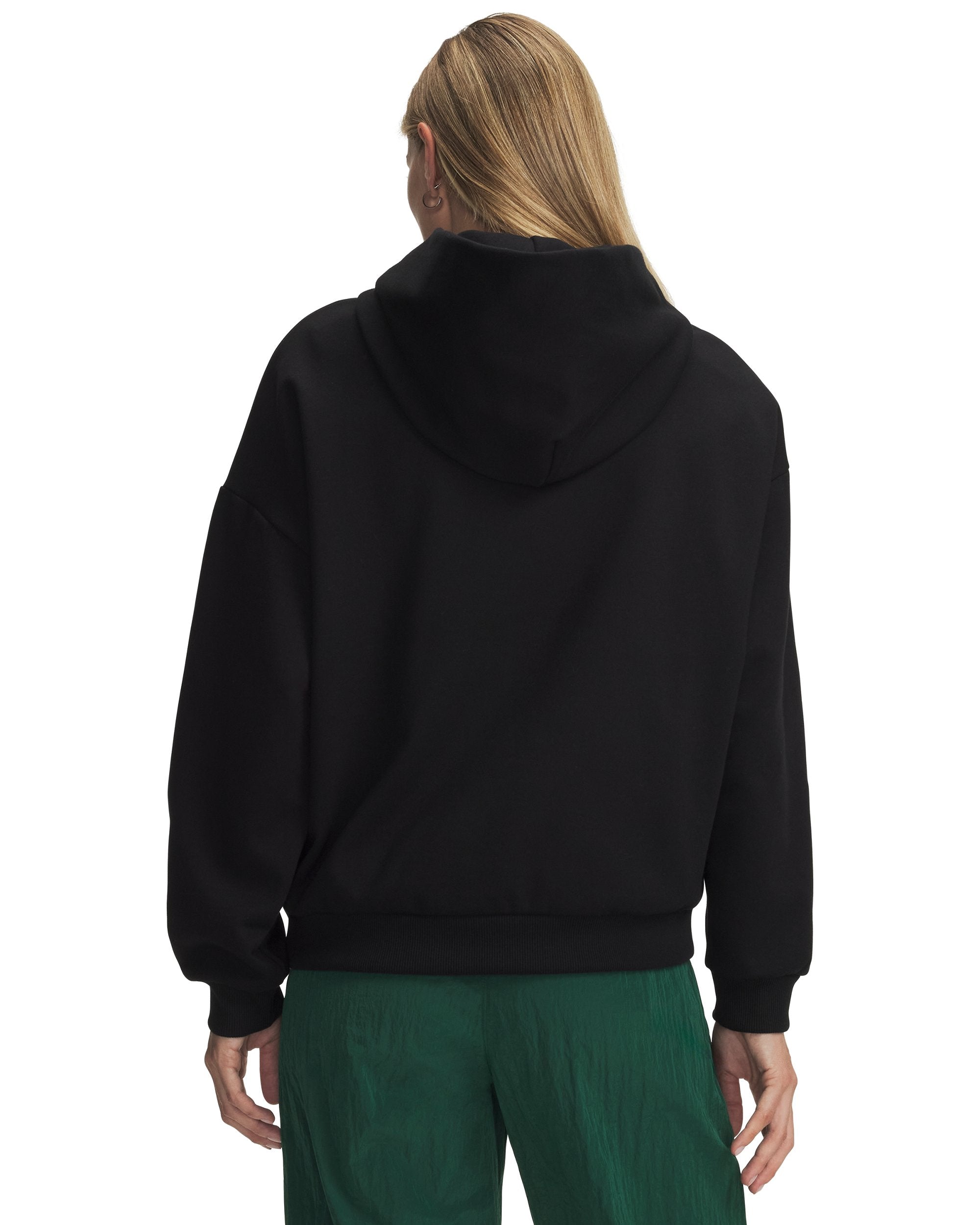 UA Women's Icon Fleece Hoodie Ultimate Black back
