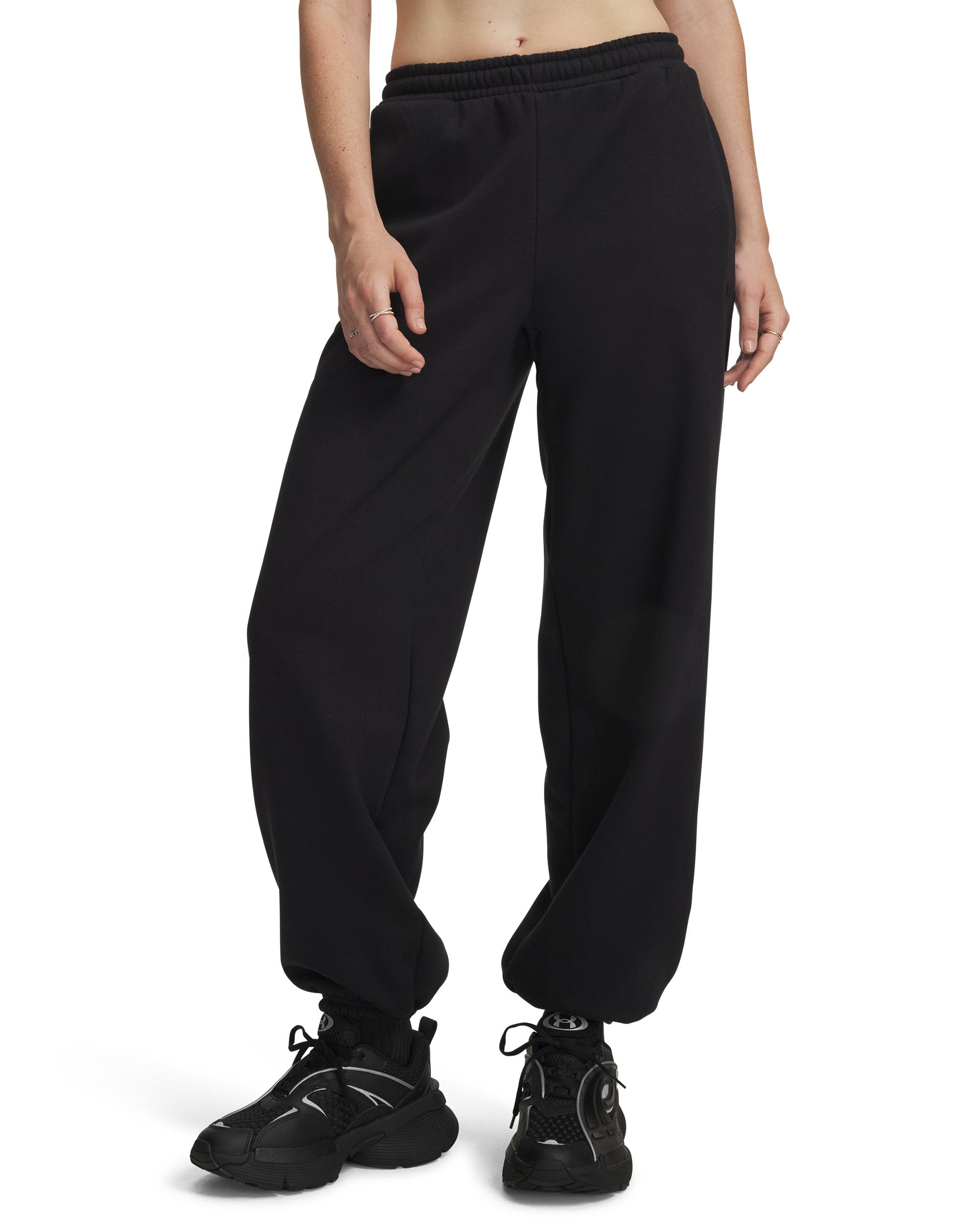 UA Women's Icon Fleece Gym Pants Ultimate Black