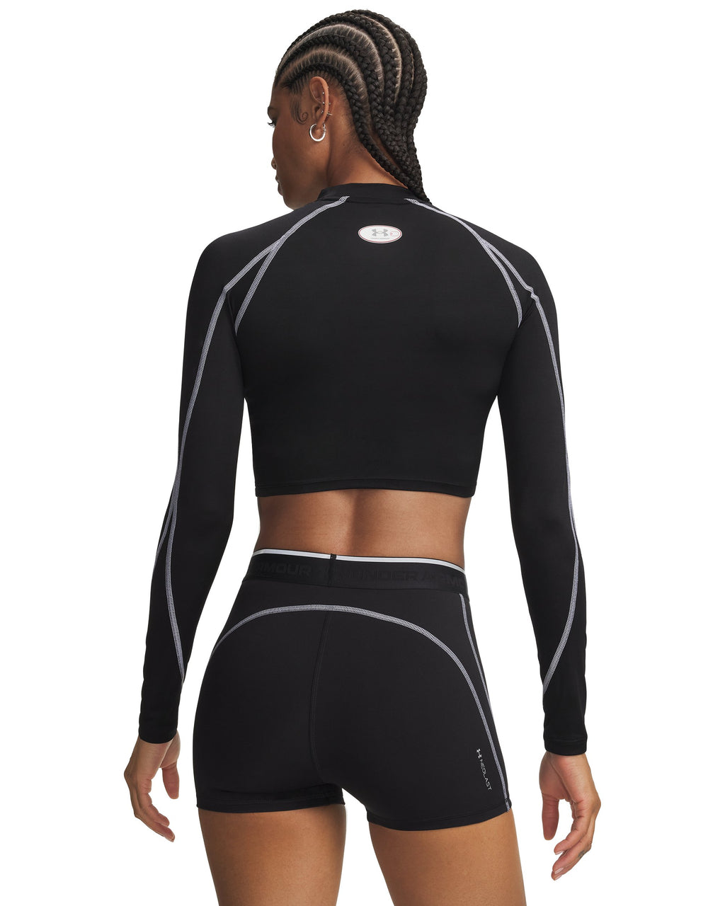 Under Armour Women's HeatGear Elite Crop Mock Long Sleeve