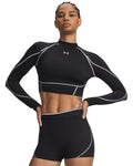 Under Armour Women's HeatGear Elite Crop Mock Long Sleeve