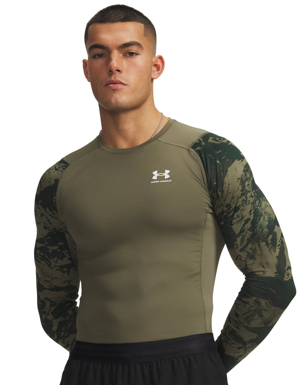 Under Armour Men's HeatGear Compression Colorblock Long Sleeve