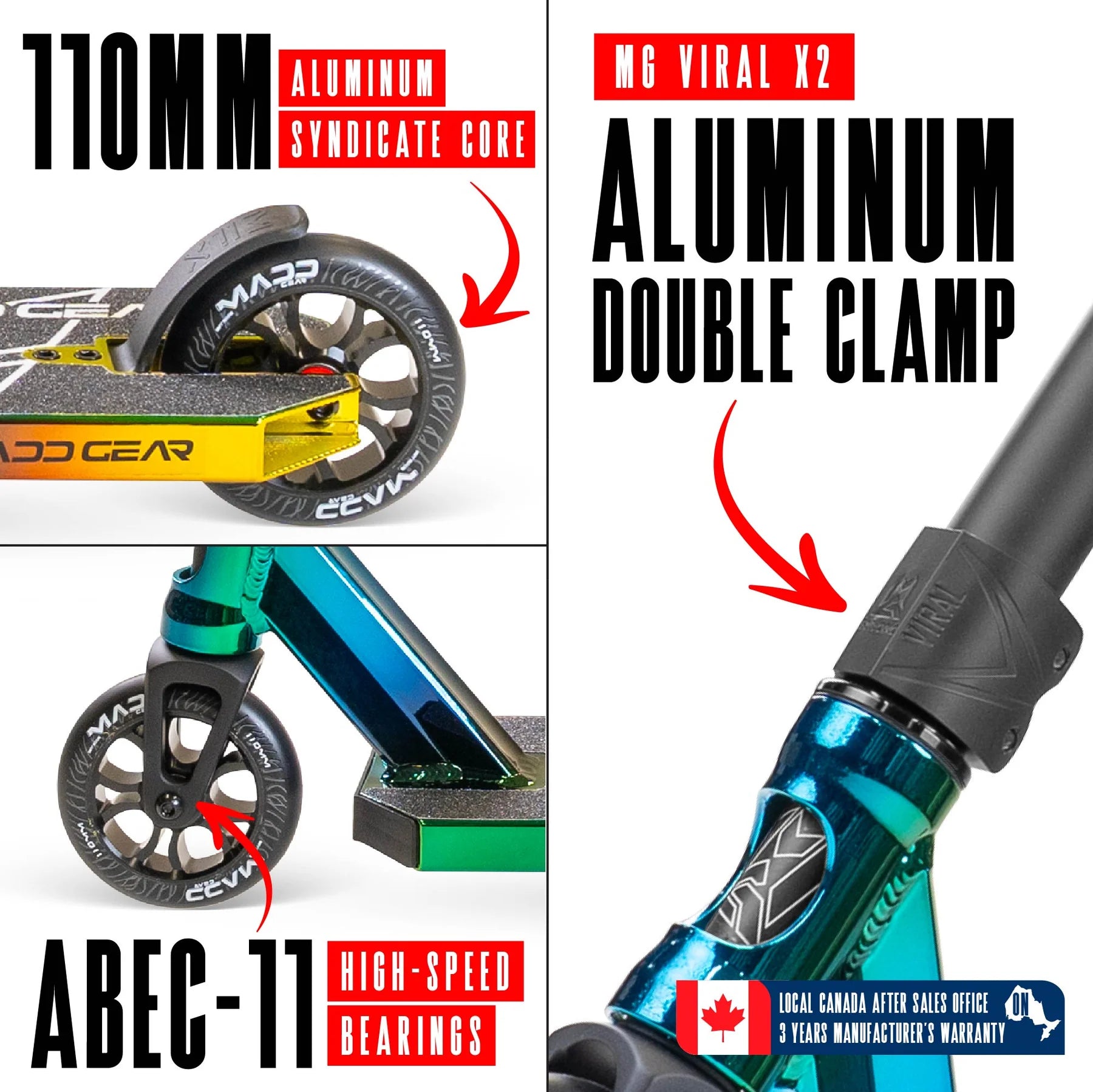 Madd Gear MG6 Kinetic Pro Complete Stunt Scooter