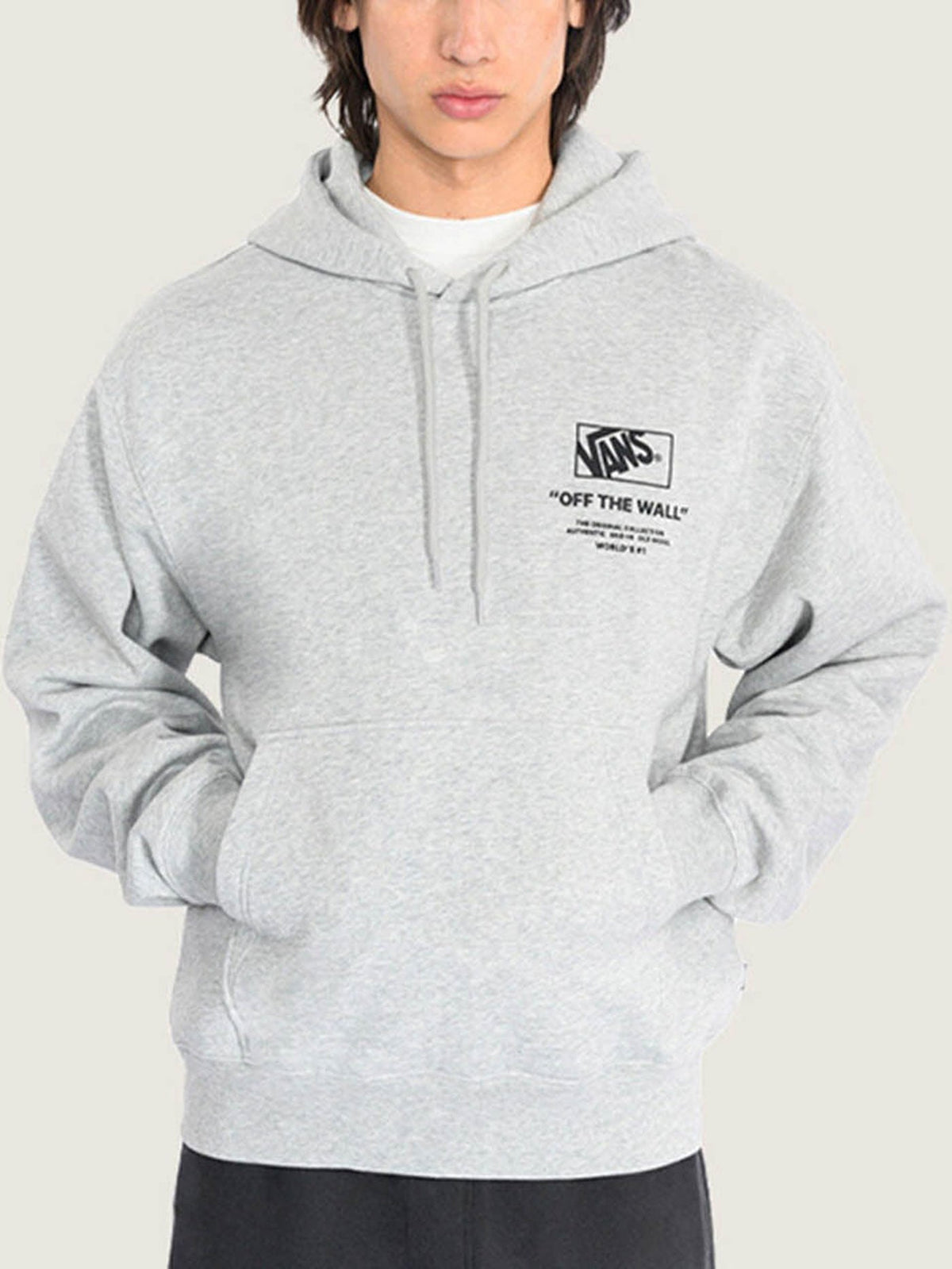 Vans Stacked Hi Pullover Hoodie - Cement Heather front