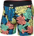 Saxx Vibe Xtra Soft Comfort Boxer Brief - Palm Fun - Black