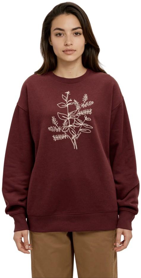 Tentree Women's Autumn Flora Crew - Red Chestnut/Pale Oak - front