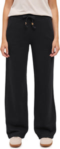 Tentree Women's Bamone Wide Leg Sweatpant - Meteorite Black - front