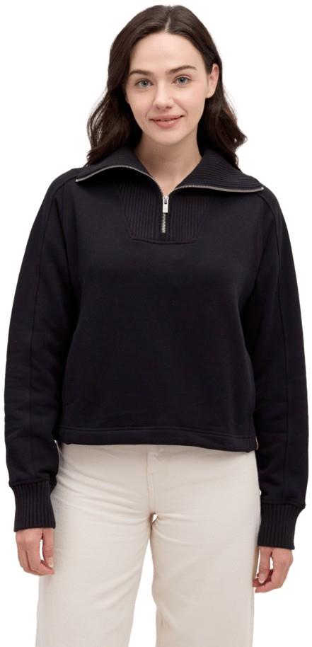 Tentree Women's Niagara Quarter Zip - Meteorite Black - front