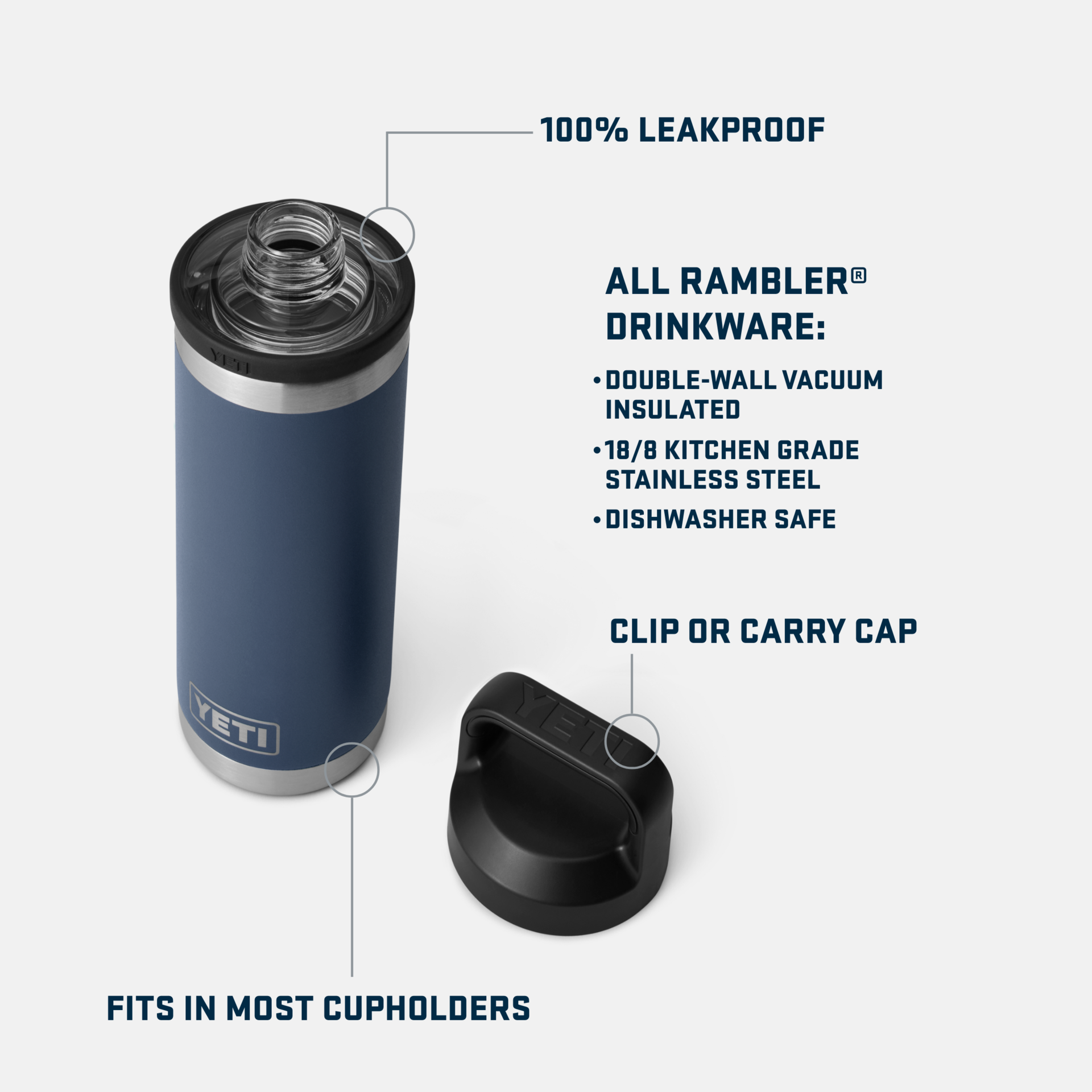 Yeti Rambler 18oz Bottle with Chug Cap
