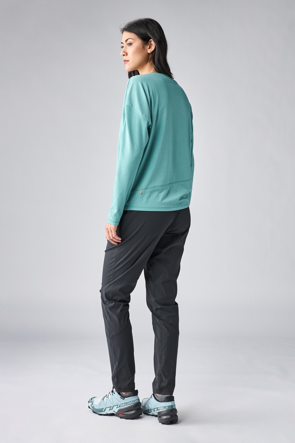 Indyeva Women's Veloz II Long Sleeve Shirt - Aquafrost - back