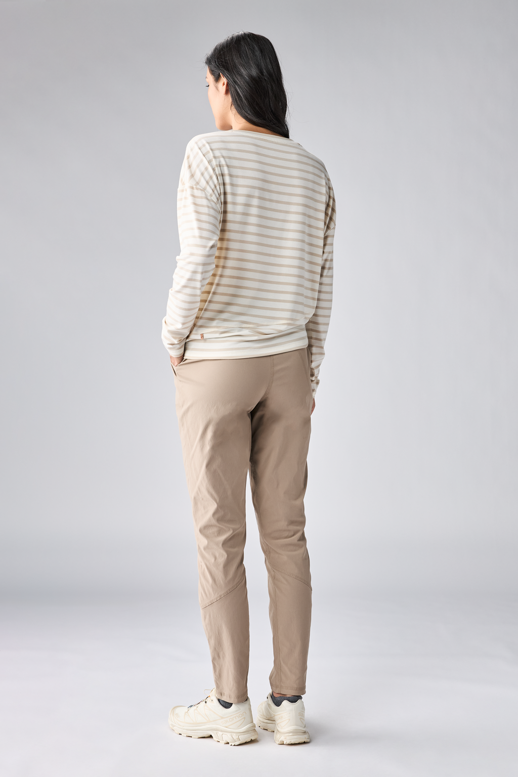 Indyeva Women's Veloz II Long Sleeve Shirt - Breeze Ponze Stripe - back