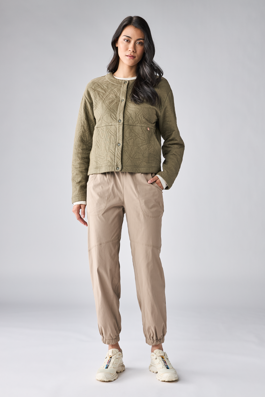 Indyeva Women's Desen Cardigan - Deepmoss - front