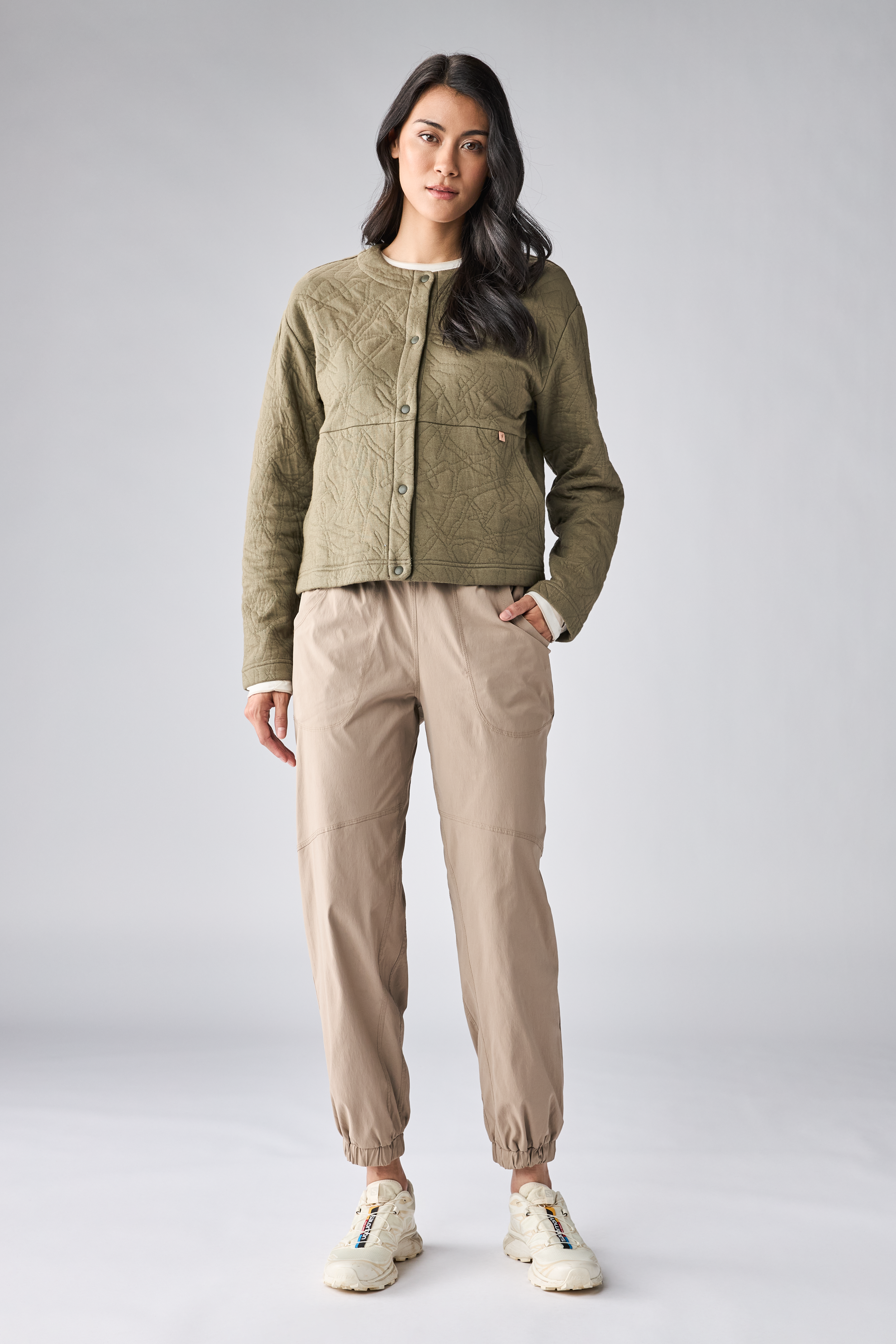 Indyeva Women's Desen Cardigan - Deepmoss - front