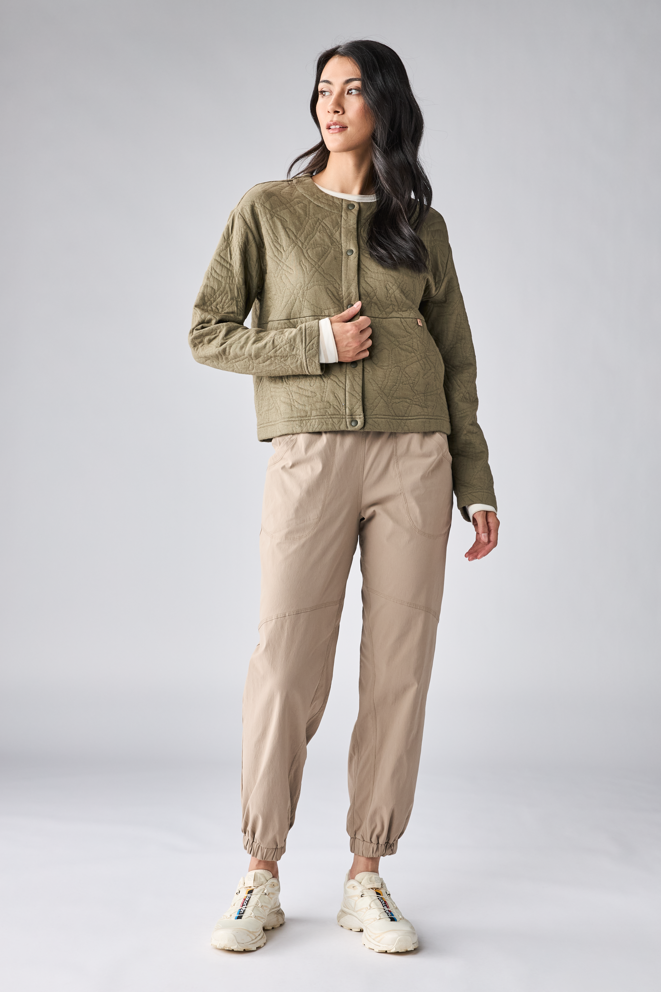 Indyeva Women's Desen Cardigan - Deepmoss - front open