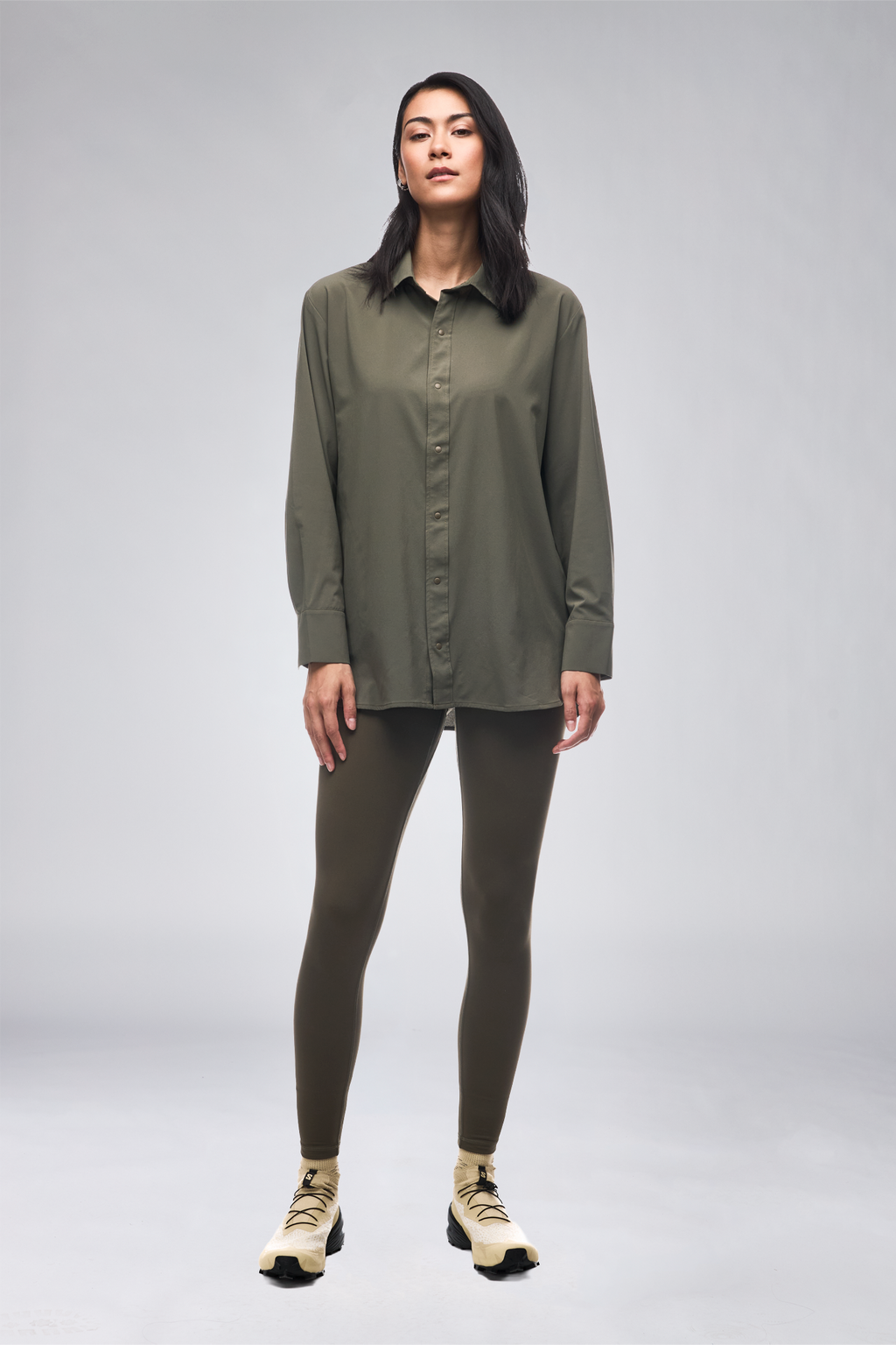 Indyeva Women's Breezy II Long Sleeve Shirt - Deepmoss - front