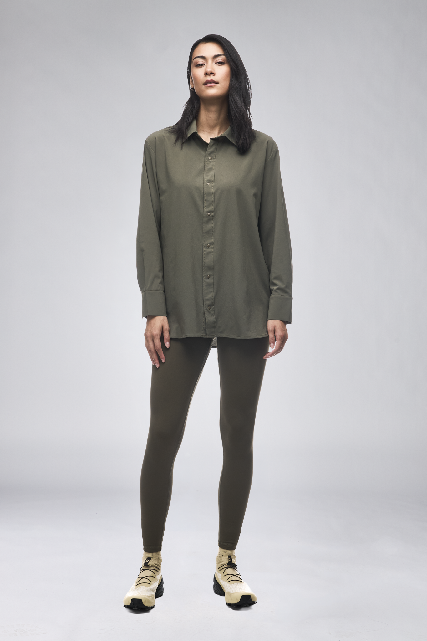 Indyeva Women's Breezy II Long Sleeve Shirt - Deepmoss - front