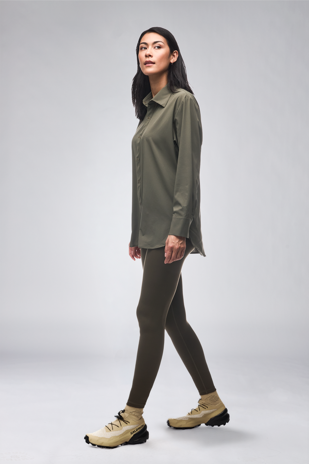 Indyeva Women's Breezy II Long Sleeve Shirt - Deepmoss - side