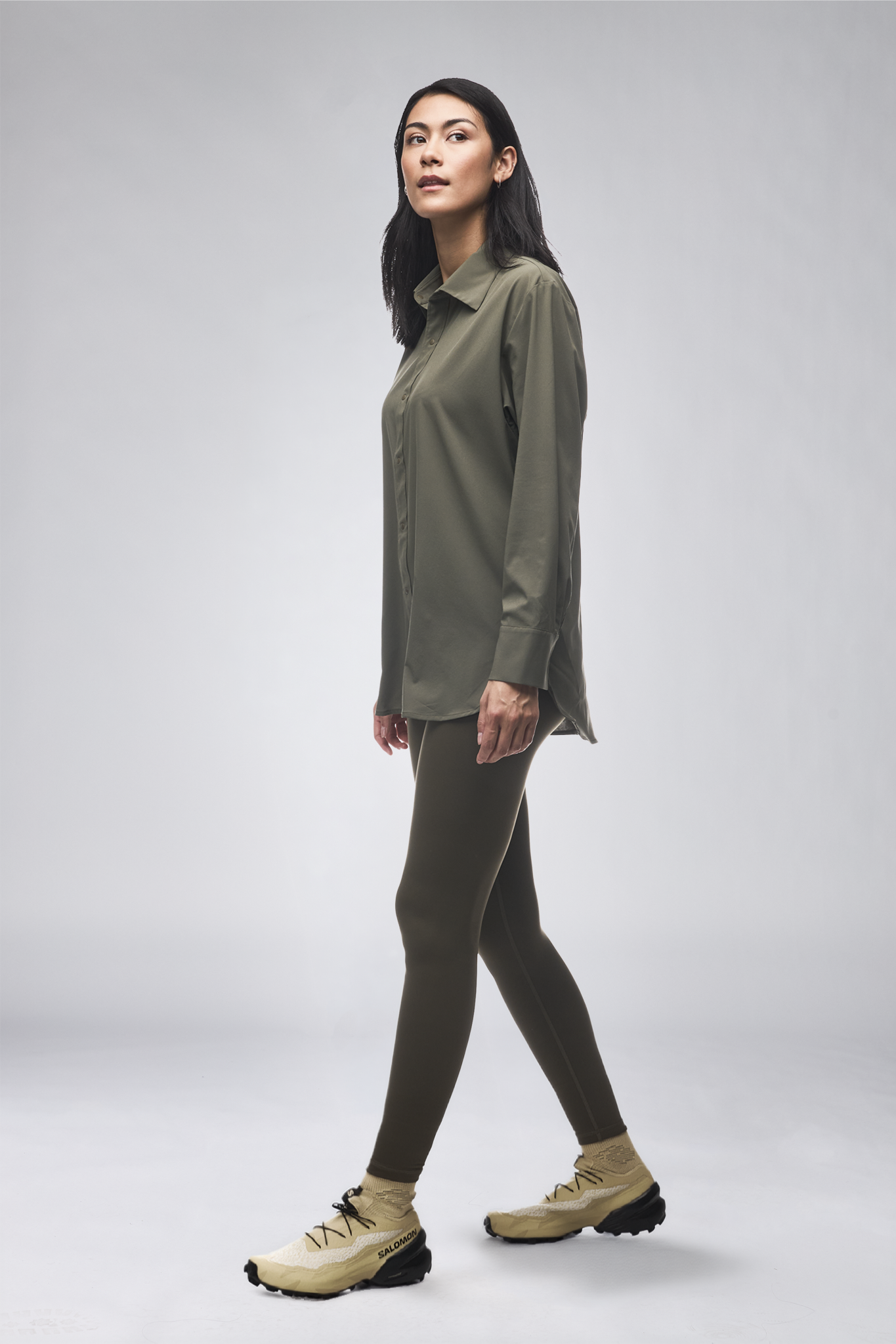 Indyeva Women's Breezy II Long Sleeve Shirt - Deepmoss - side