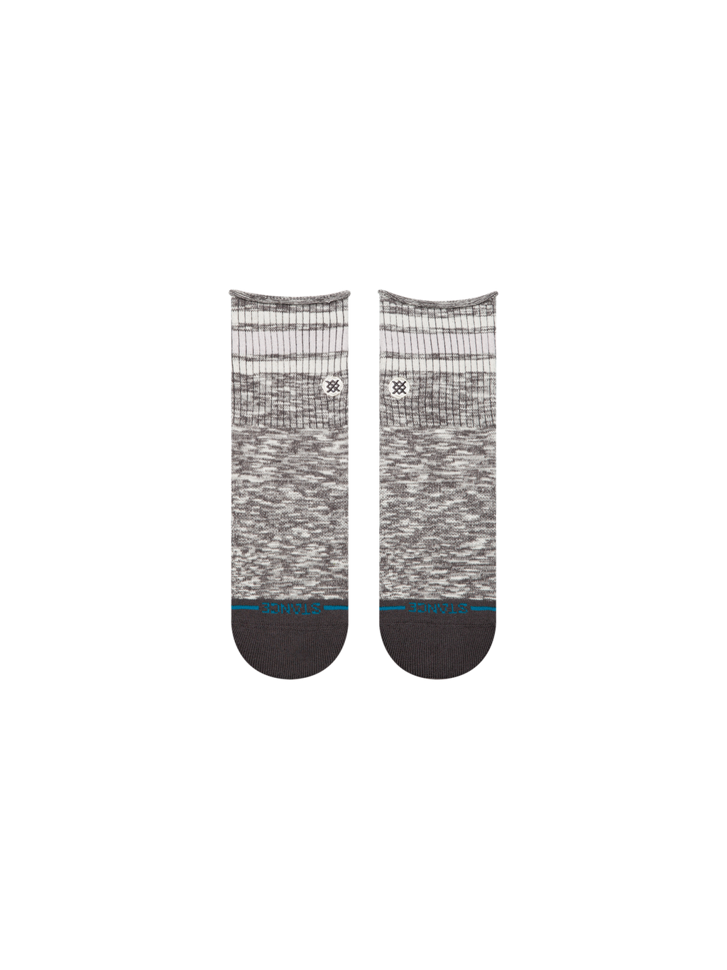 Stance Women's Rolled Boyd Quarter Socks - DARK GREY, alternate view