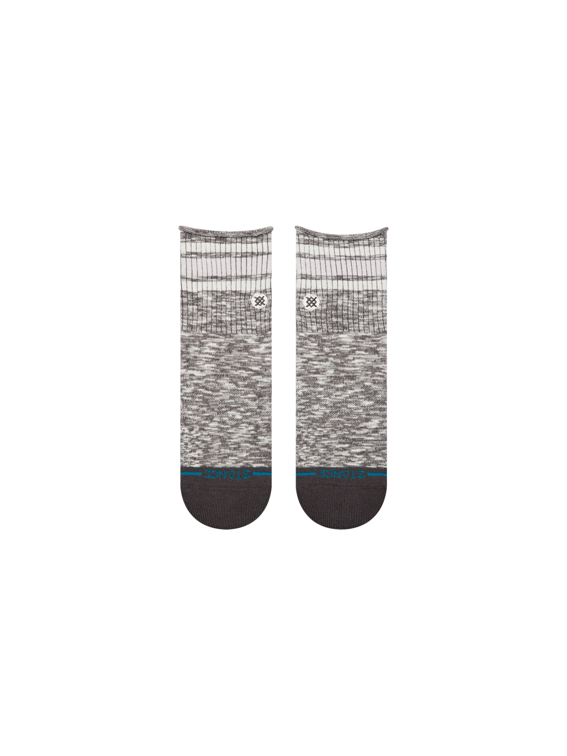 Stance Women's Rolled Boyd Quarter Socks - DARK GREY, alternate view