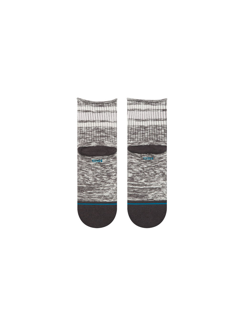 Stance Women's Rolled Boyd Quarter Socks - DARK GREY, back view