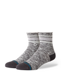 Stance Women's Rolled Boyd Quarter Socks - DARK GREY, front view