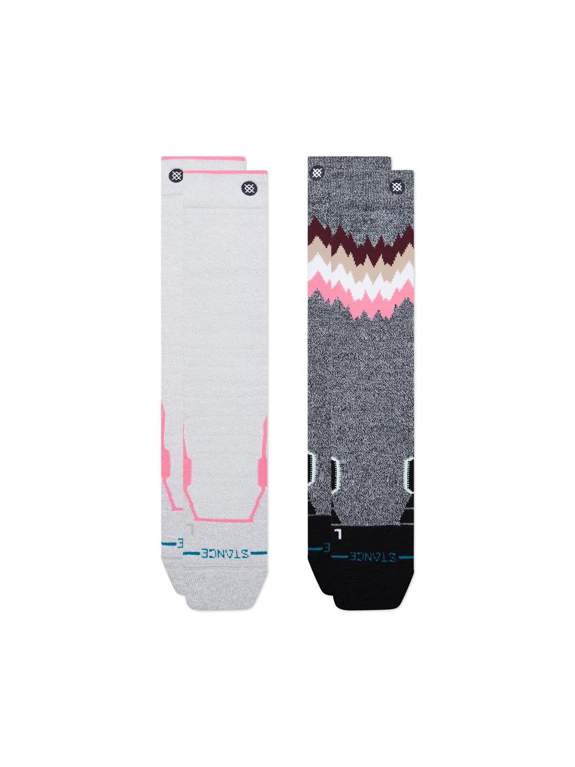 Stance Women's 2X Mid Poly Snow OTC Socks - 2 Pack - Grey