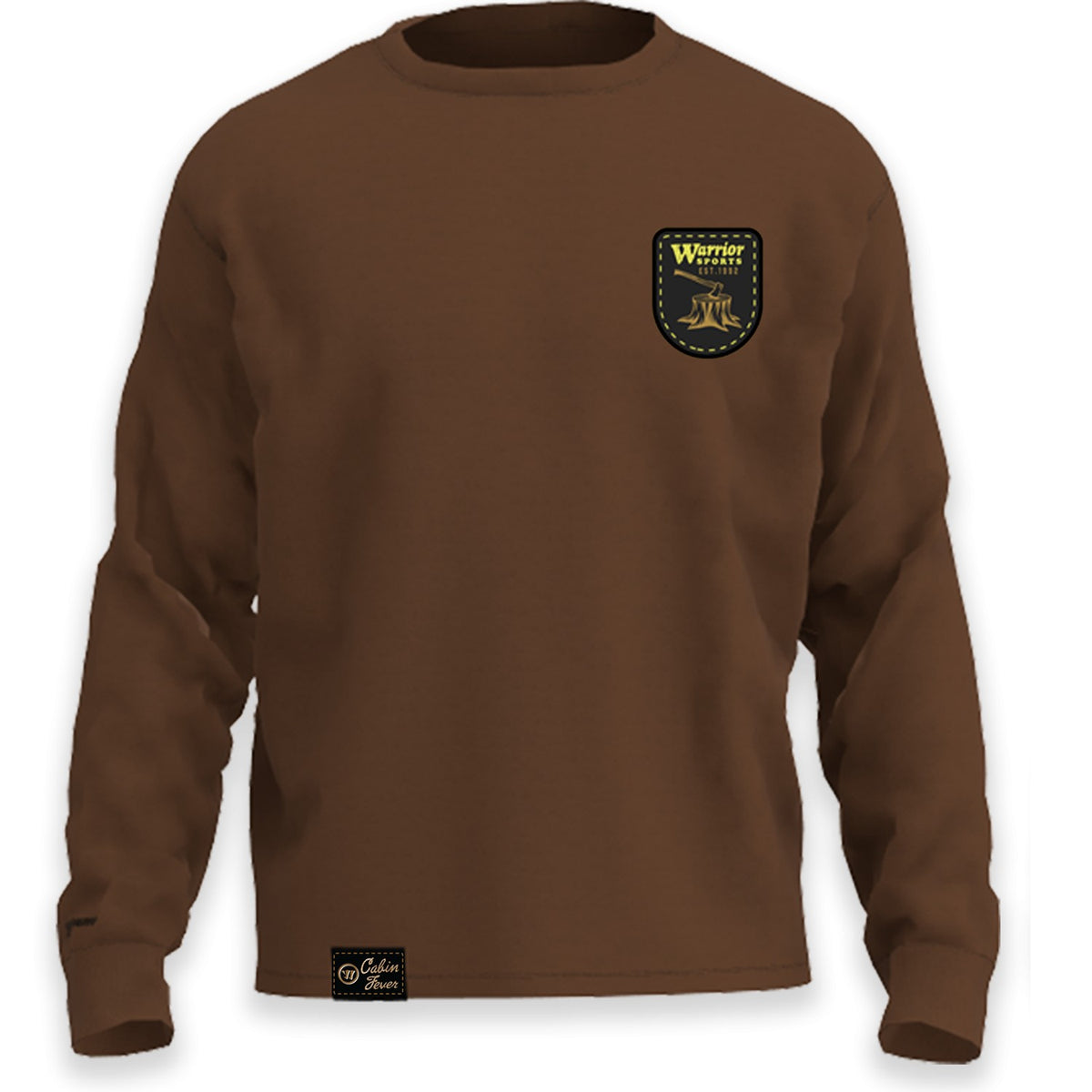 Warrior Men's Cabin Fever Long Sleeve T-Shirt - BROWN, front view