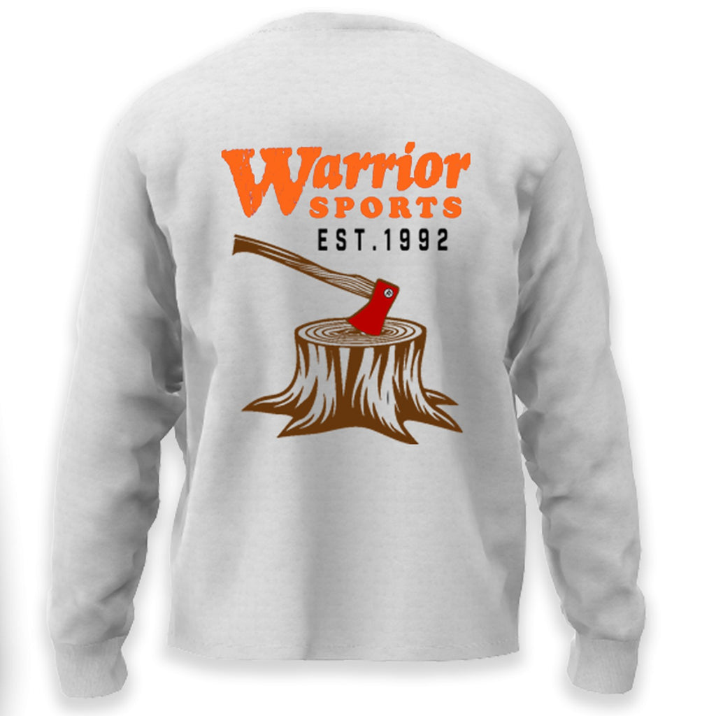Warrior Men's Cabin Fever Long Sleeve T-Shirt - WHITE, back view