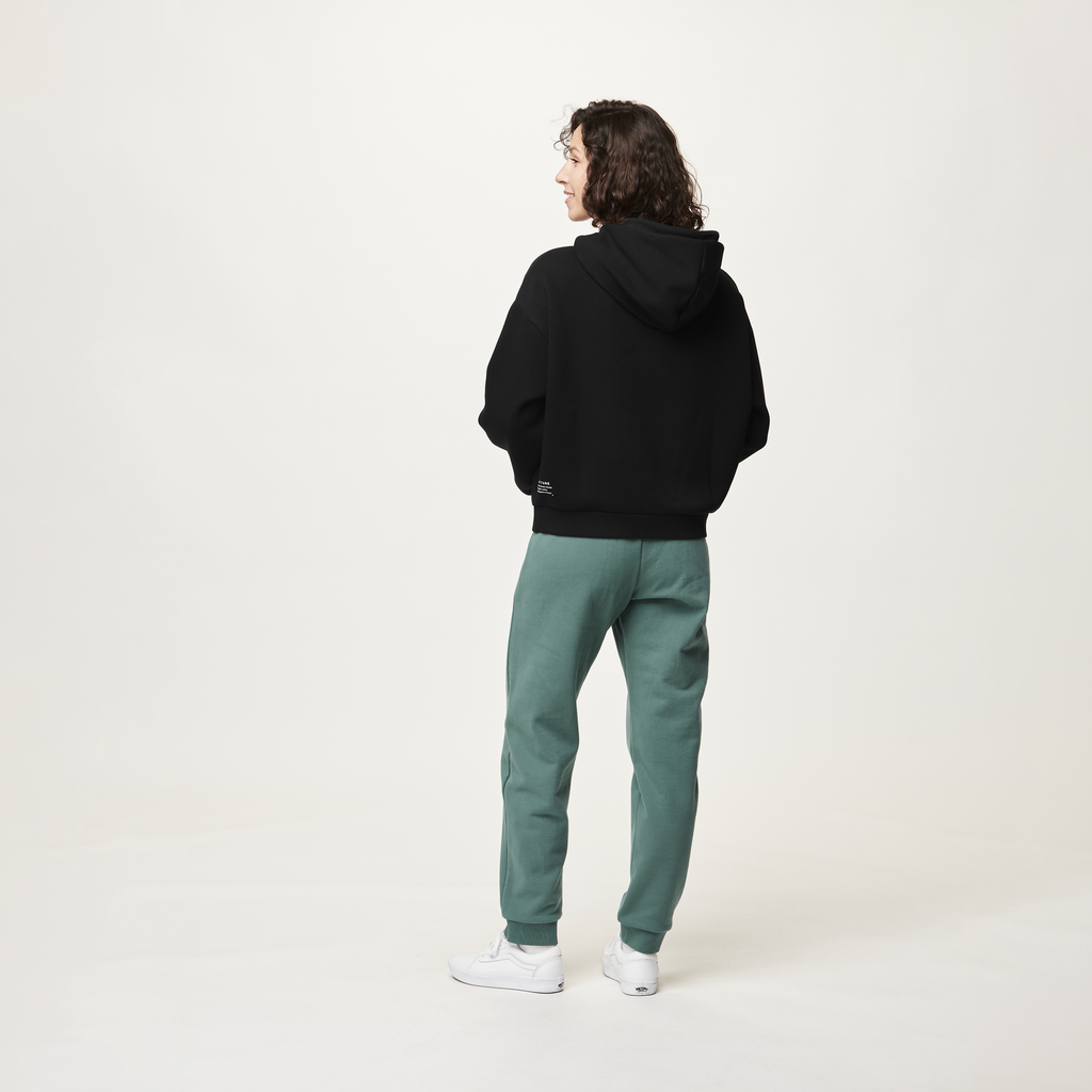 Picture Organic Women's Henia Hoodie - Black Green - back on-model