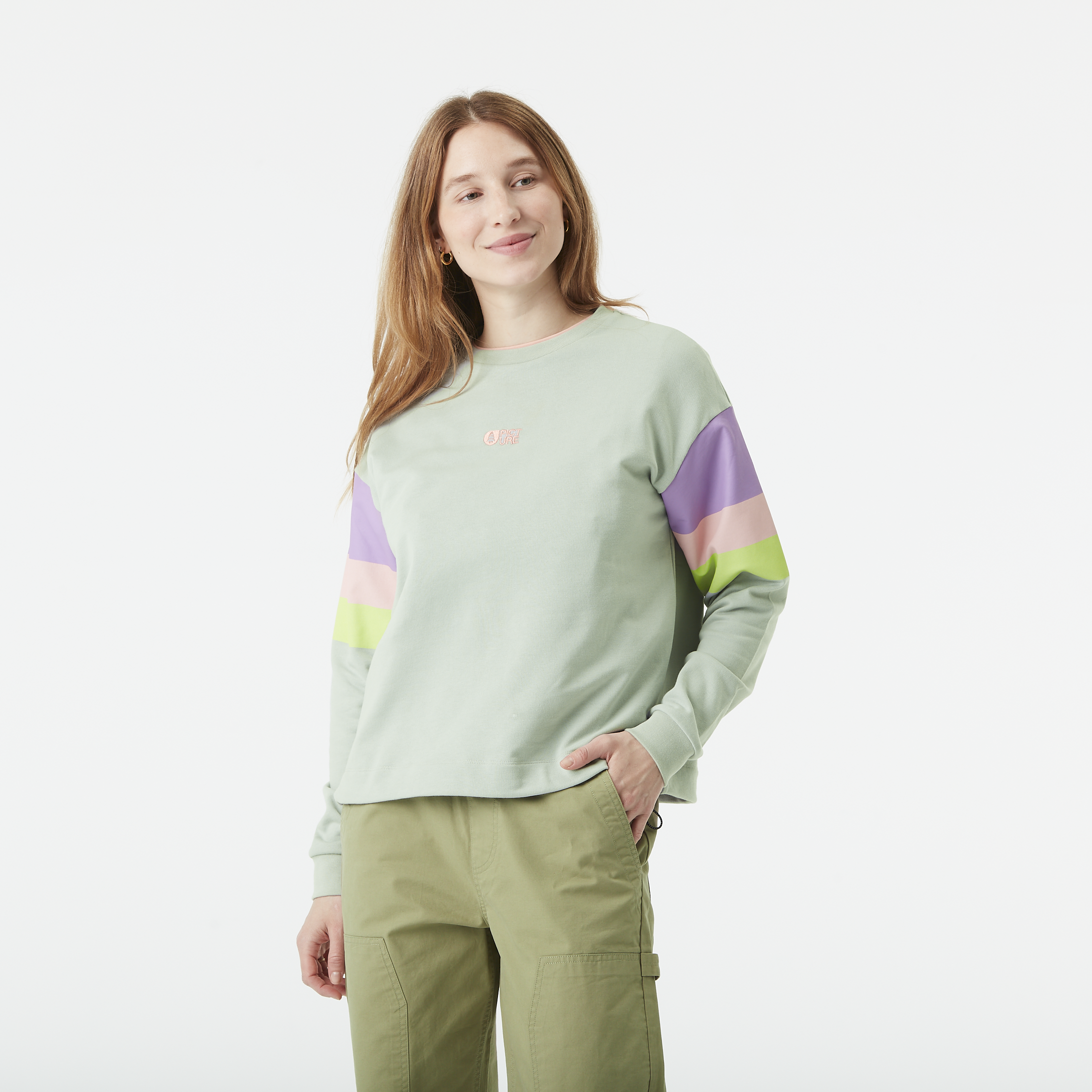 Picture Organic Women's Trisse Crew Sweatshirt - Cloudy Blue - view 3