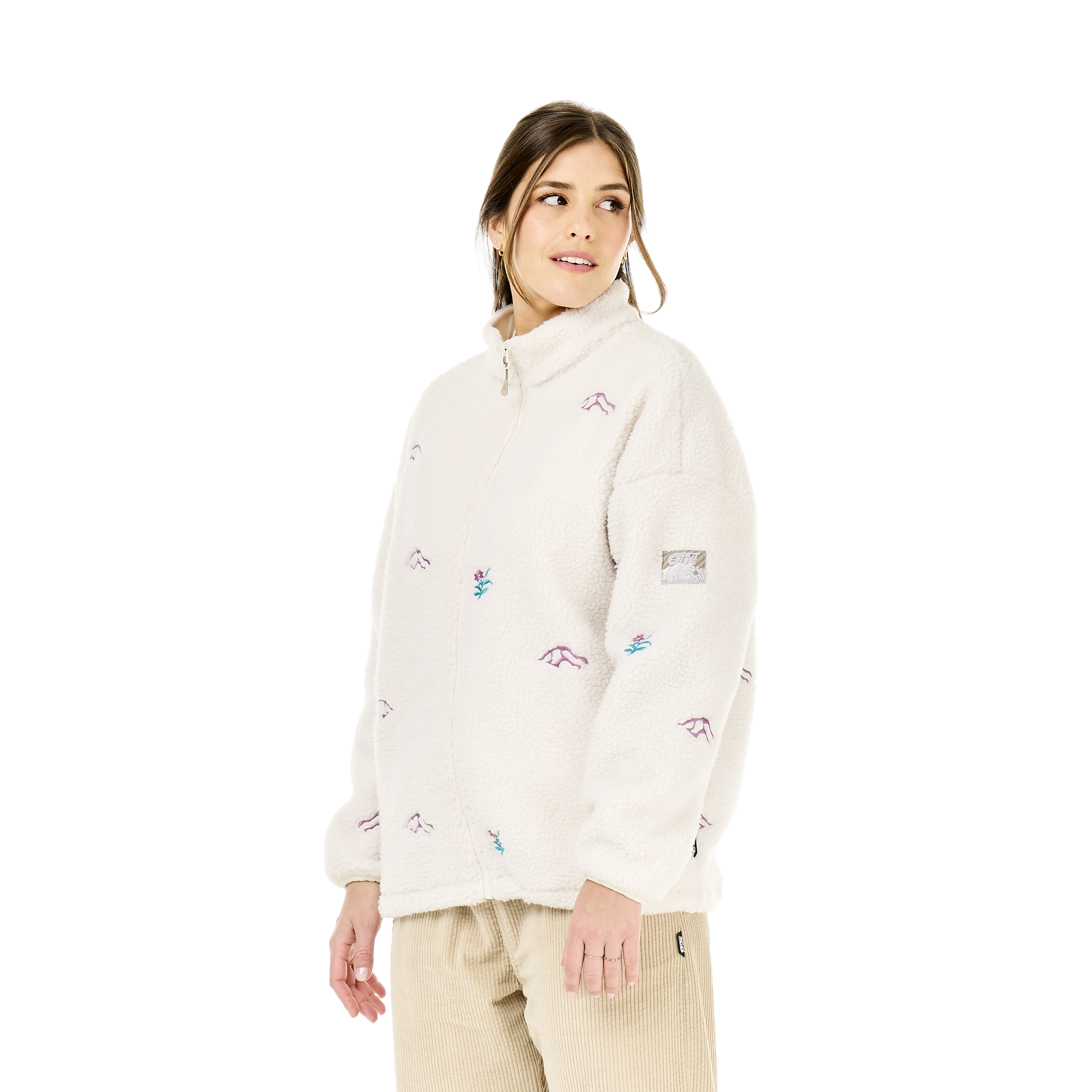 Picture Organic Women's Nyss Embro Zip Fleece - Tofu - view 3