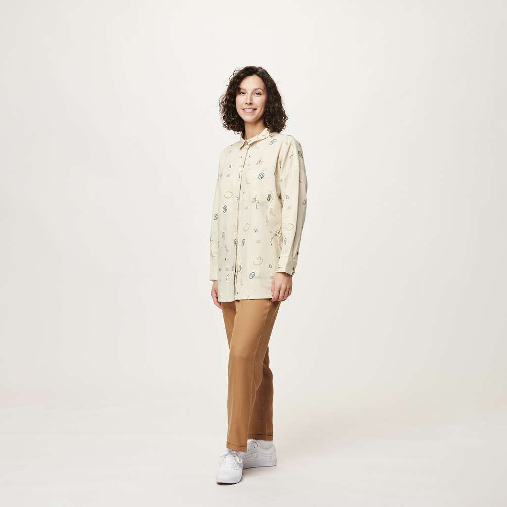 Picture Organic Women's Eyauta Shirt - Bloom Print - full length front