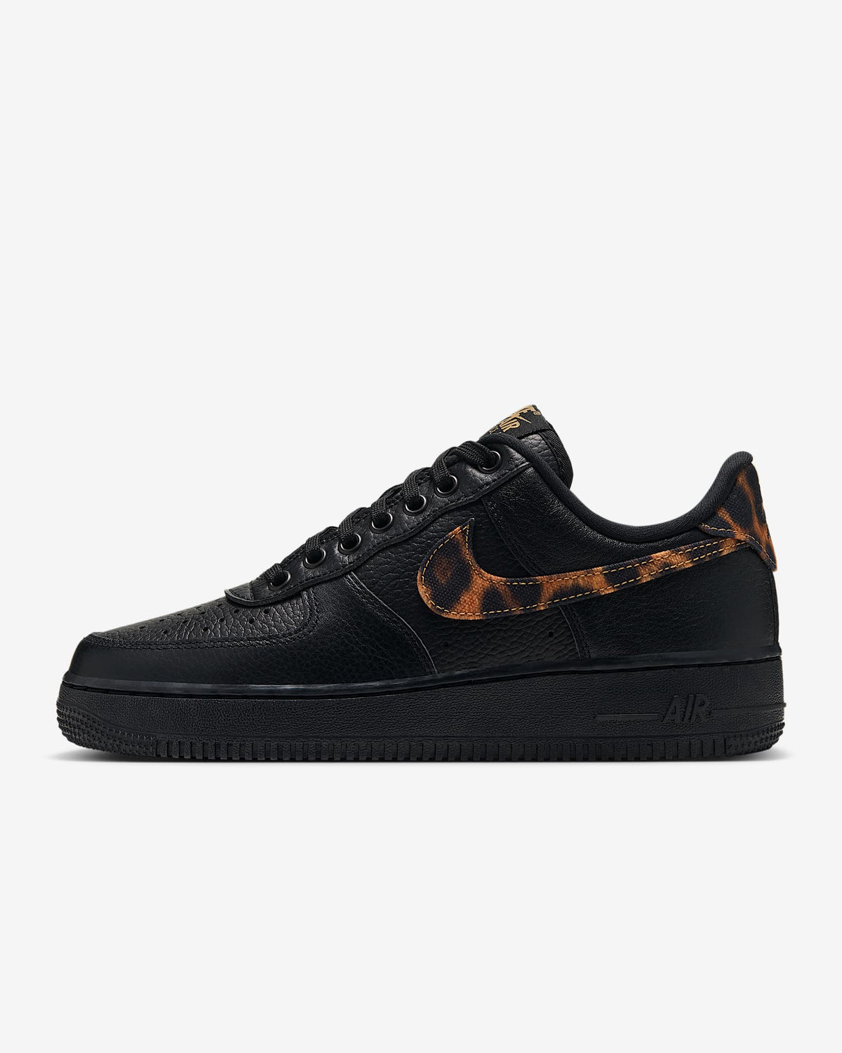 Nike Women's Air Force 1 '07 Shoes (2026) - Black/Wheat/Desert Ochre/Multi-Color, side profile