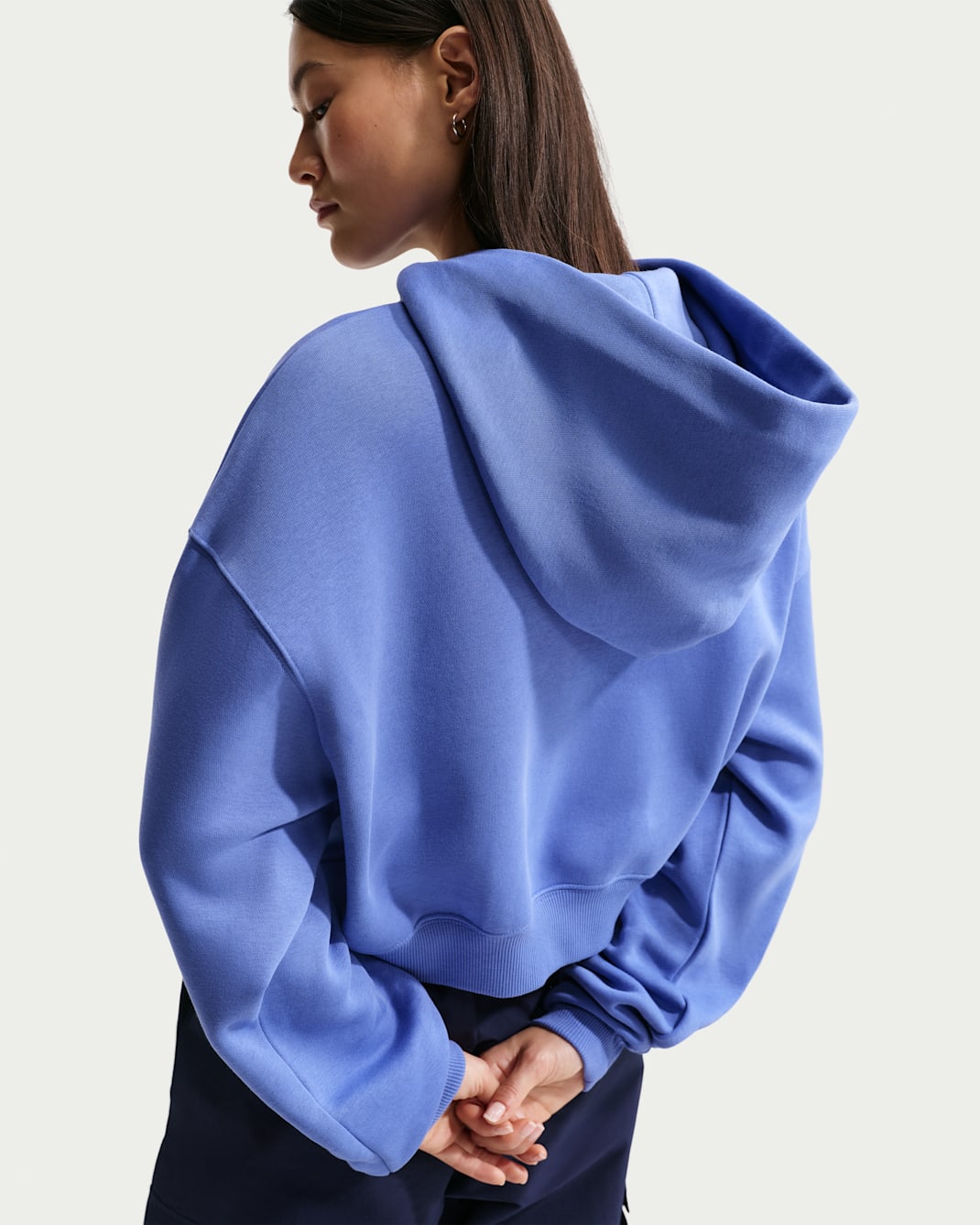 Nike Women's Sportswear Phoenix Fleece Oversized Cropped Henley Hoodie