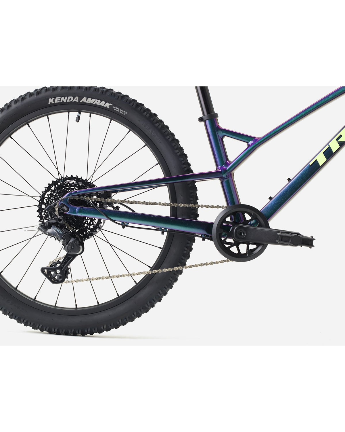 Trek Wahoo 24 Trail - Emerald Iris, drivetrain