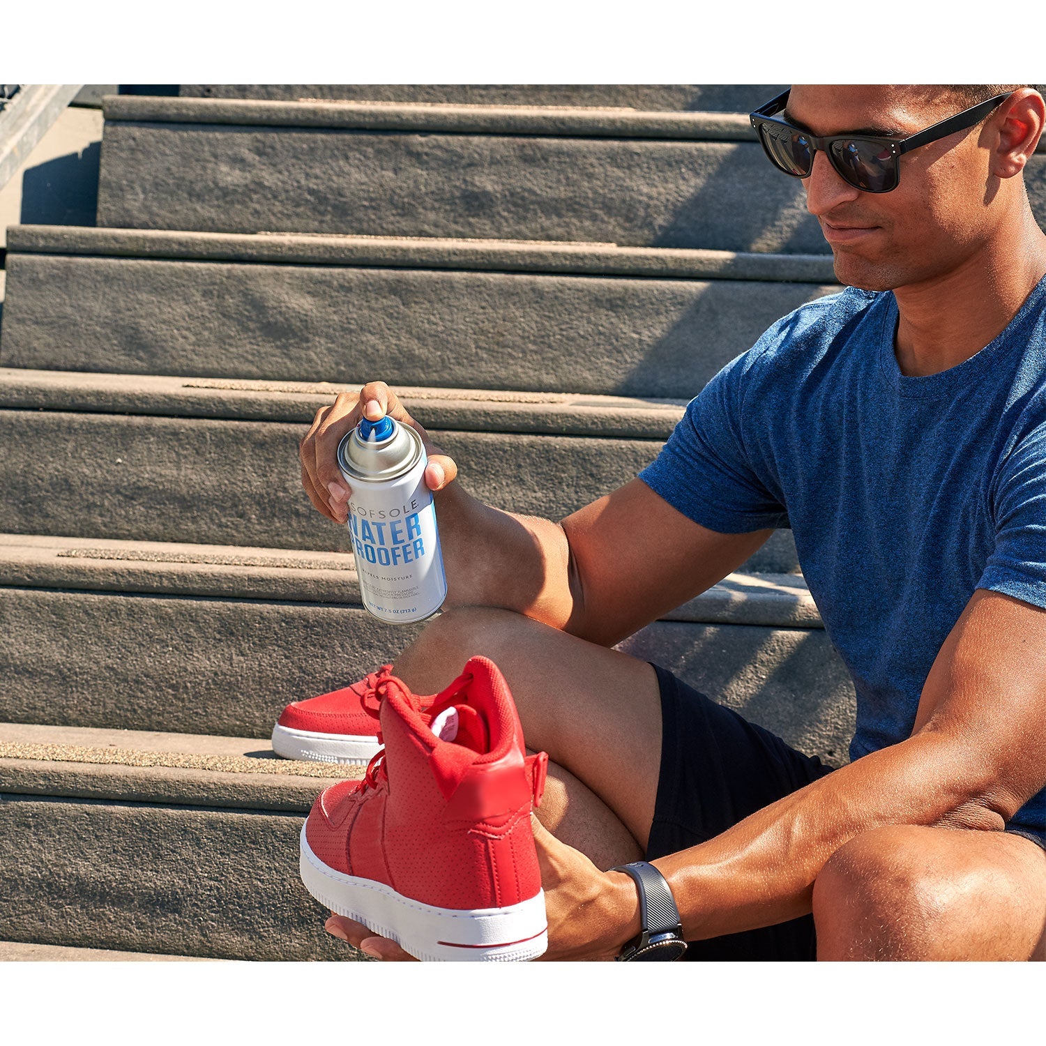 Sof Sole Waterproofer in use